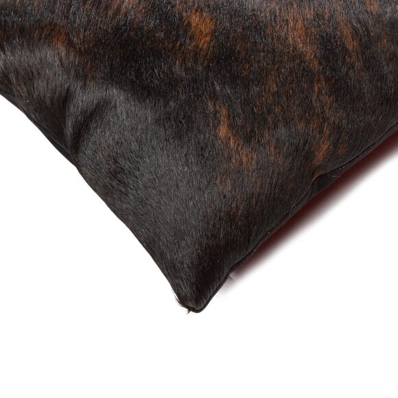 Natural Home Decor Torino Cowhide Pillow | 1-Piece | Chocolate | 12"x20" - Picture 2 of 2